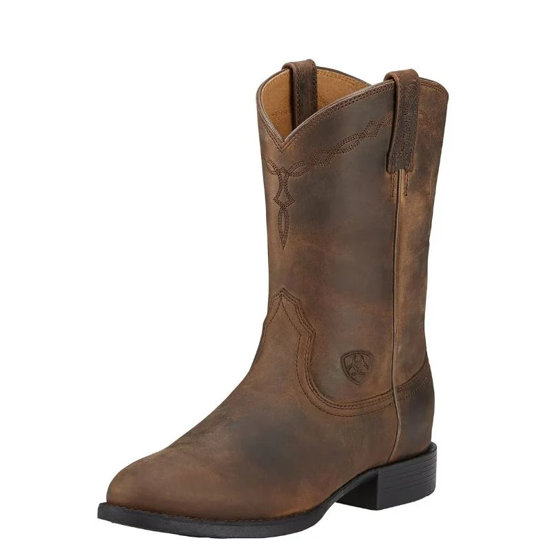 Ariat Men's Heritage Roper Distressed Brown - Image 10