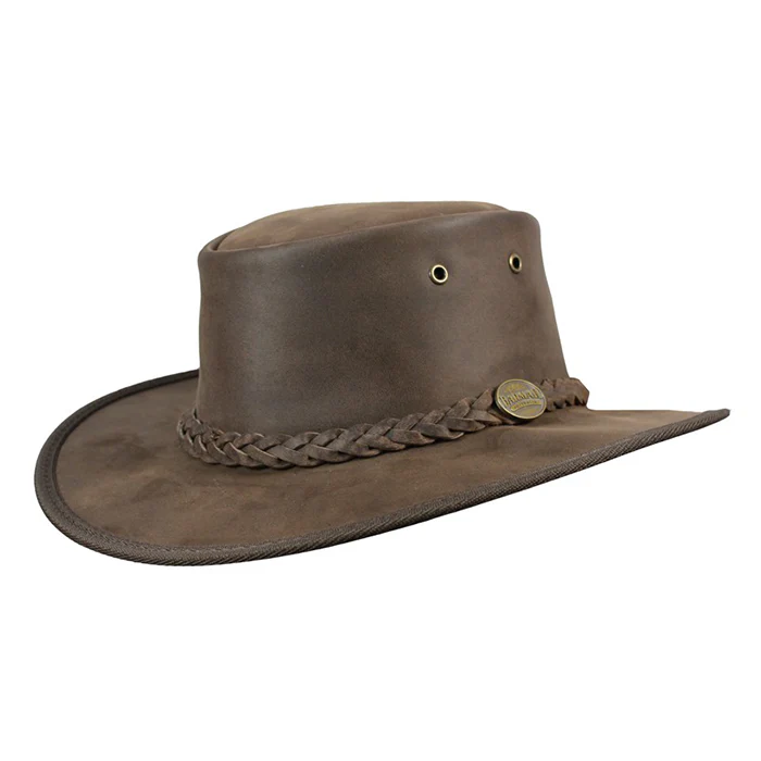 Barmah Bronco Foldaway Leather Hat - Image 10