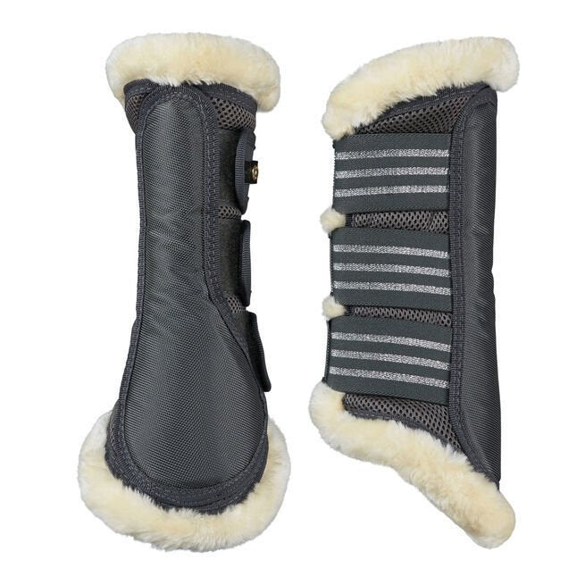 Horze Lincoln Brushing Boots with Fur - Image 4