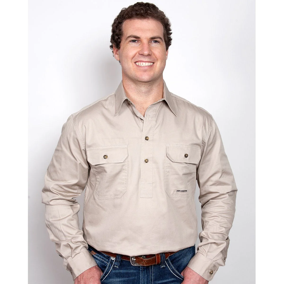 Just Country Mens Cameron Workshirt - Image 11